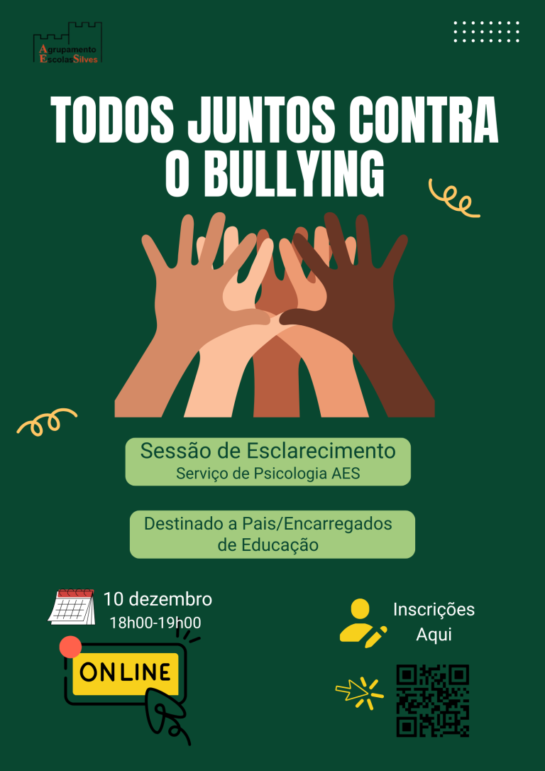 Sessão de Esclarecimento para Pais e Encarregados de Educação sobre a temática do Bullying.