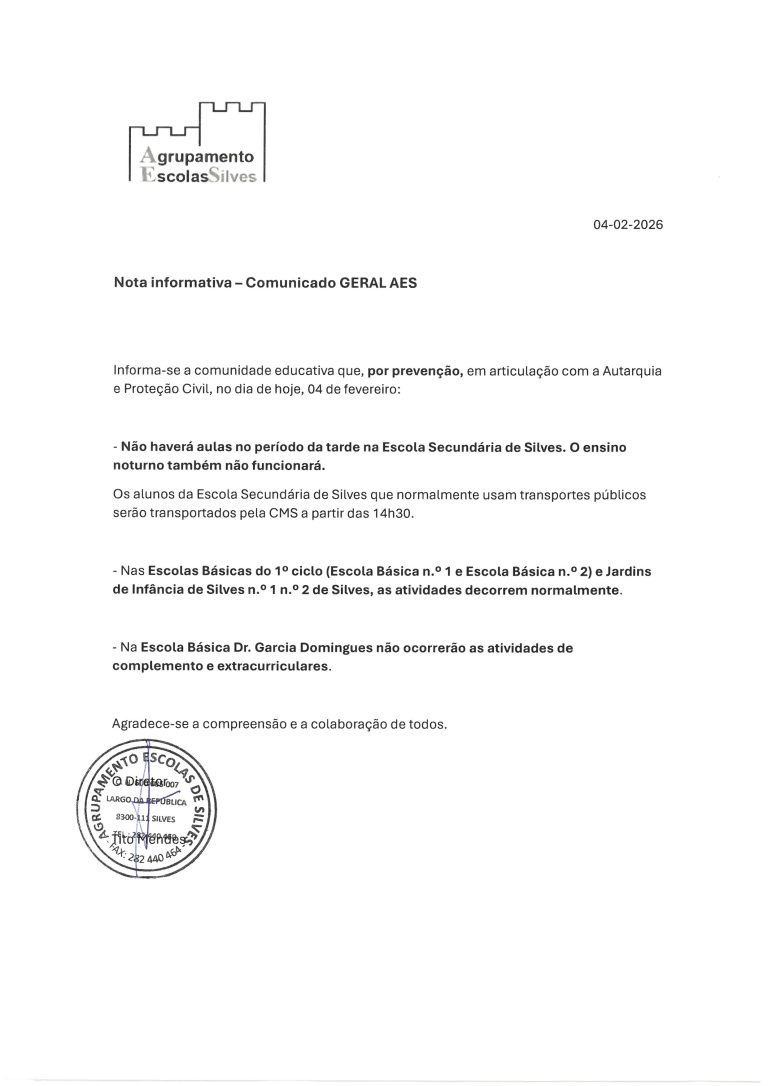 Nota Informativa – Comunicado Geral AES