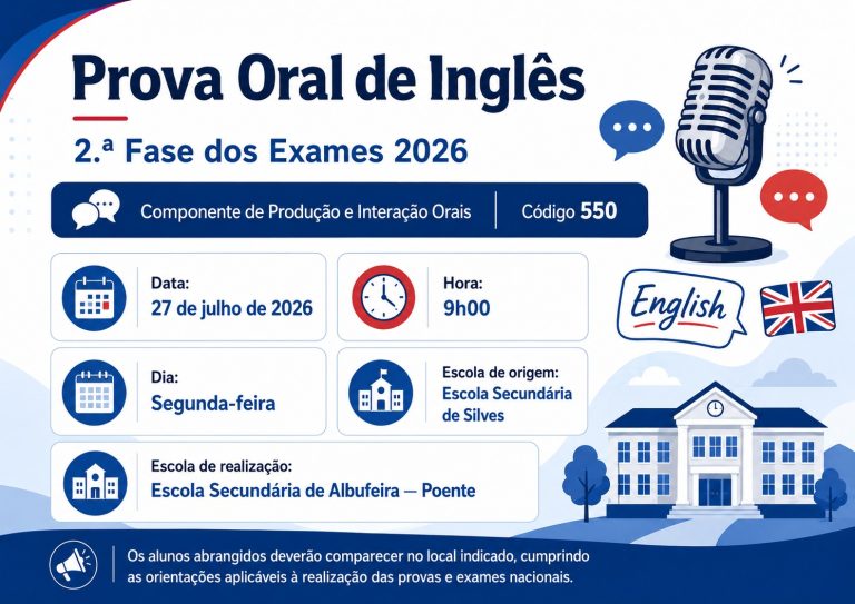 Prova Oral de Inglês — 2.ª Fase dos Exames 2026